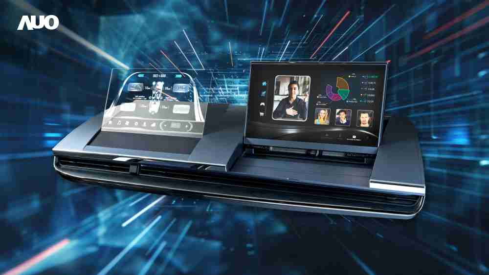 人生就是博Micro LED Display HMI解决方案打造透明Micro LED前座仪表，，呈现信息并保留驾驶视野开阔；亦为副驾驶座乘客打造收放自如的Micro LED屏幕，，，，在不影响显示质量的前提于显示区内建镜头，，，让用户能与视讯对象直接眼神接触，，，提供绝佳的双向沟通体验